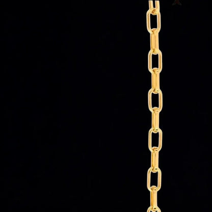 23" Gold Stainless Steel Italian Oval Link Cable Belcher Chain – Stylish & Durable - Necklace - Cadeau Craft