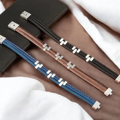 Durable Leather Bracelet for Men – Lightweight and Comfortable Wristband for Daily Wear.