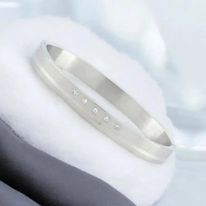 Classic American Diamond Stainless Steel Kada Bracelet for Men - Cuff & Kada - Cadeau Craft