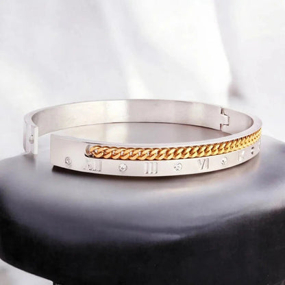 Premium Roman Rope Kada for Men – Gold & Black Stainless Steel - Cuff & Kada - Cadeau Craft